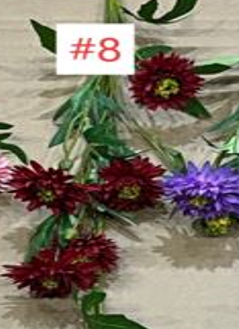 искусственная гвоздика на 5 цветов бордовая
